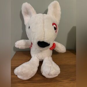 Target Bullseye the iconic mascot of Target Cuddly White Plush Dog 10”